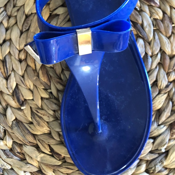 Shoes - Royal Blue plastic thong sandal-**Make an offer**